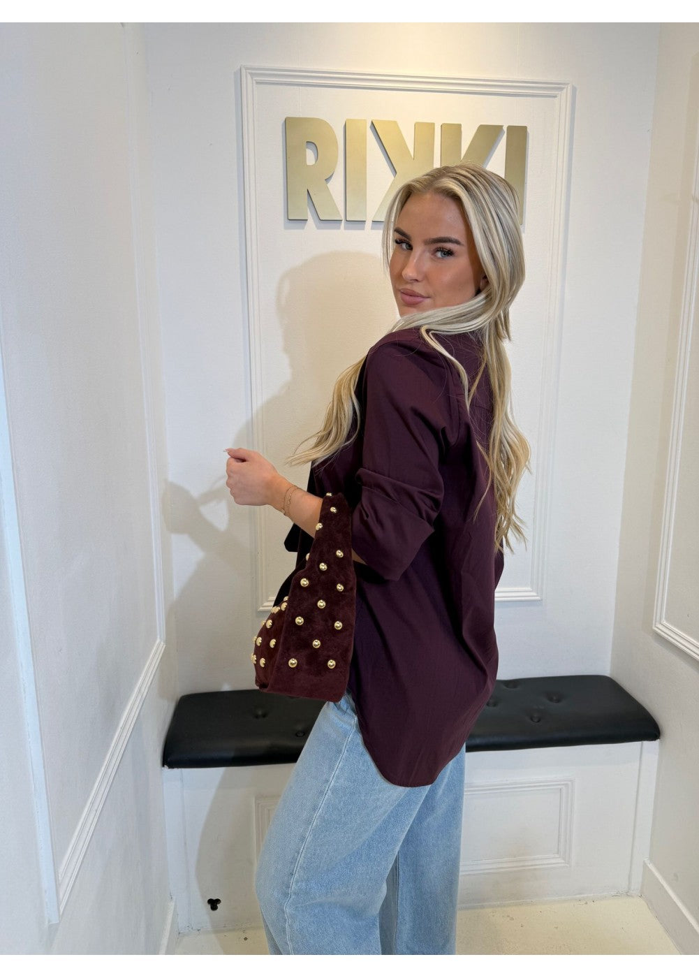Essential Basic Blouse Wine Red