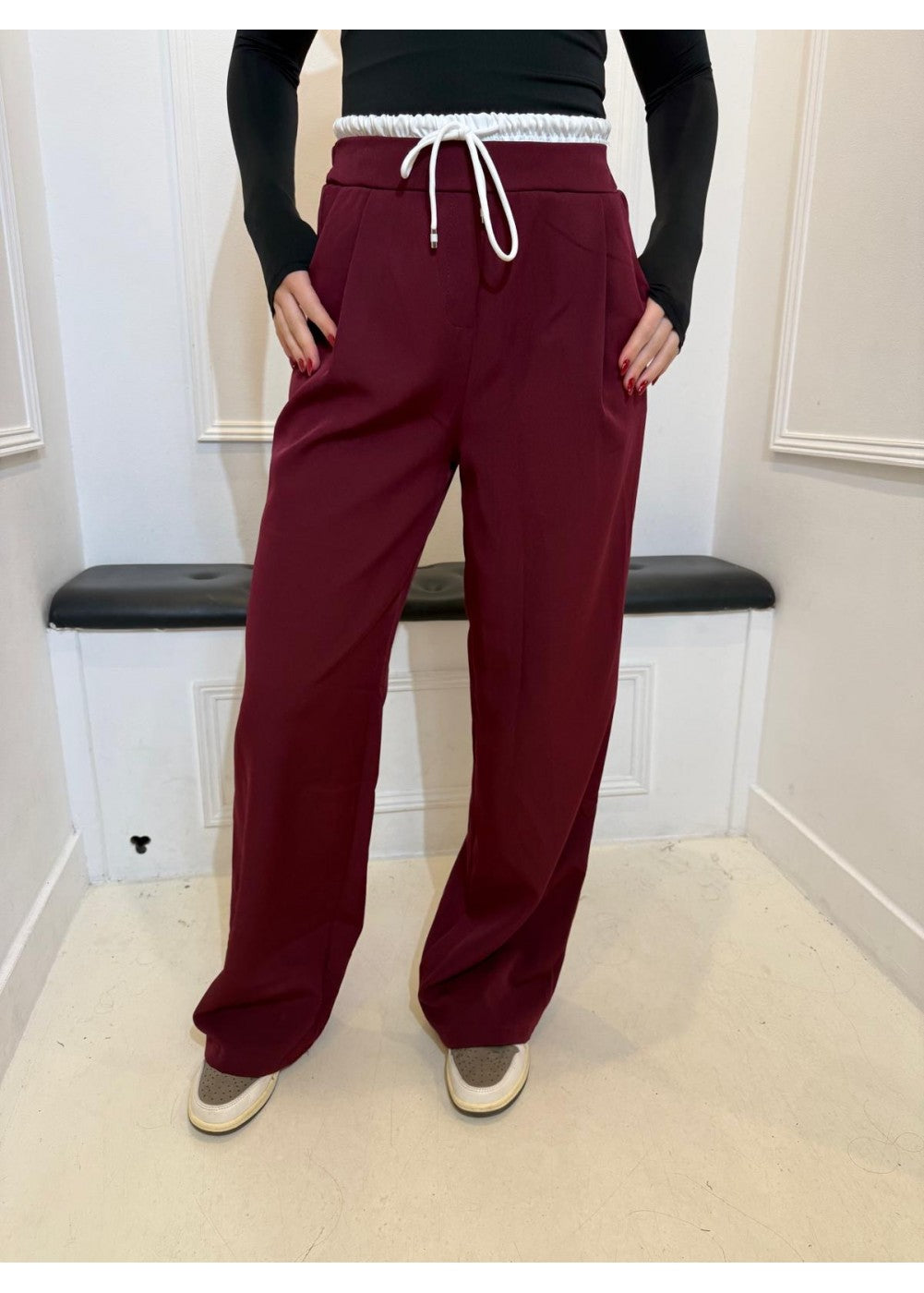 Tomorrow Is A New Day Pants Burgundy 11706
