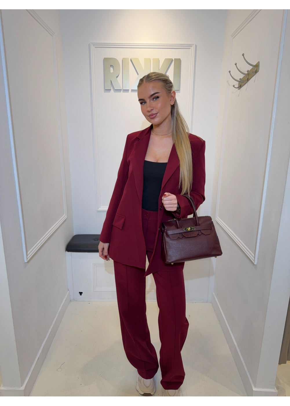 POPULAIR BABE BLAZER BURGUNDY