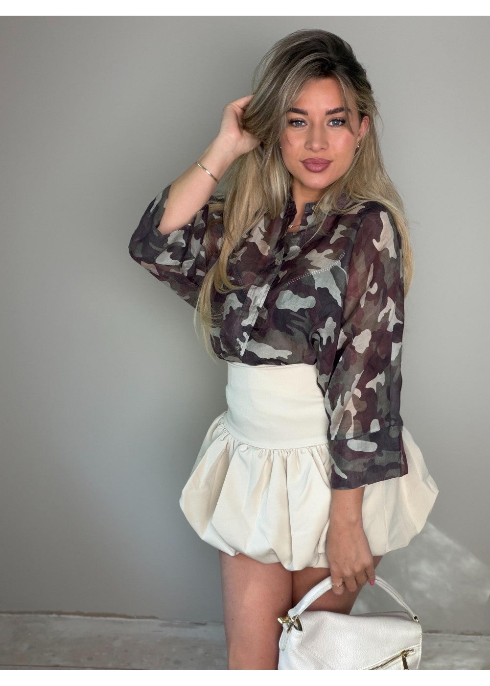 All Eyes Here Skirt Camel 24276