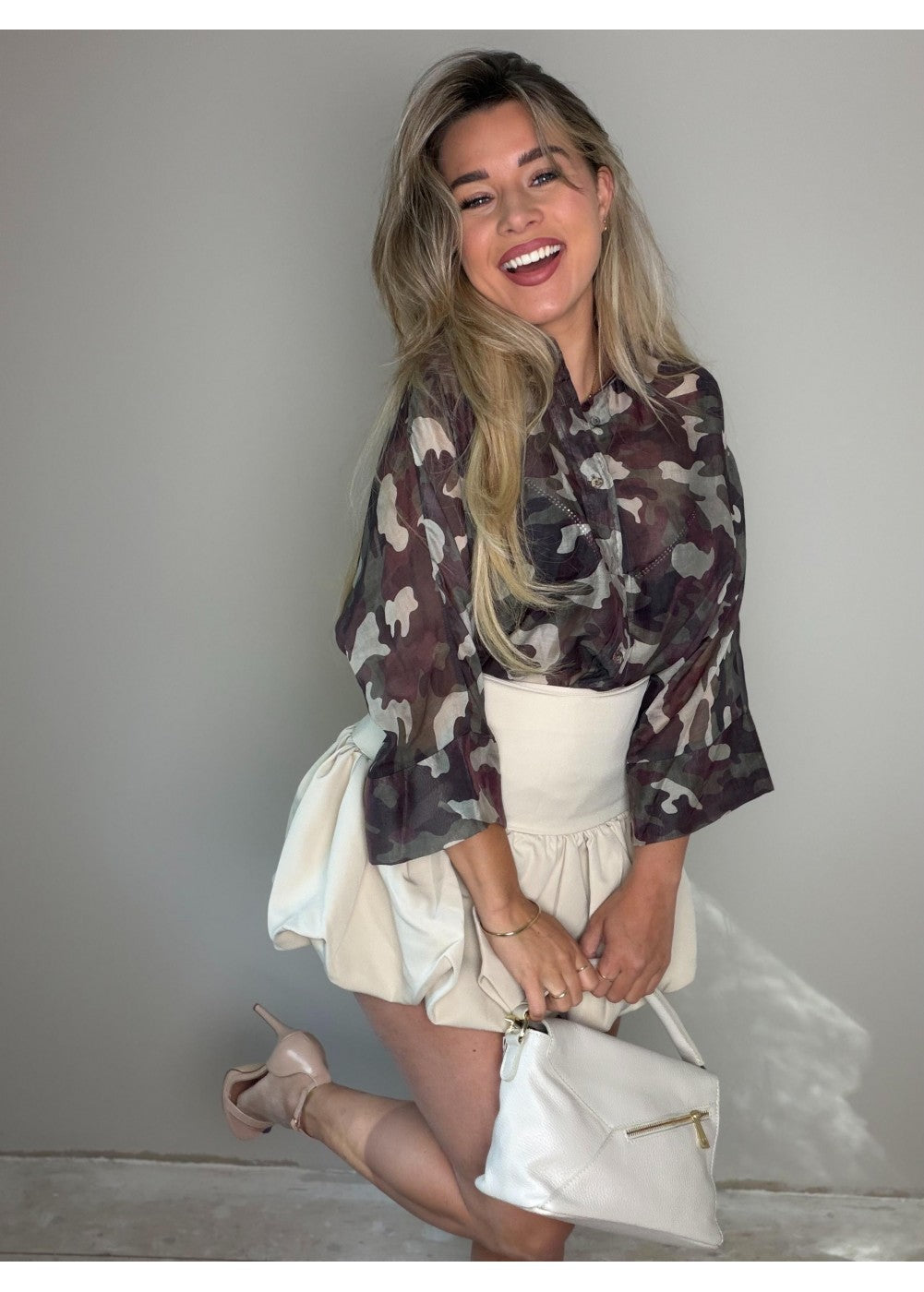 All Eyes Here Skirt Camel 24276