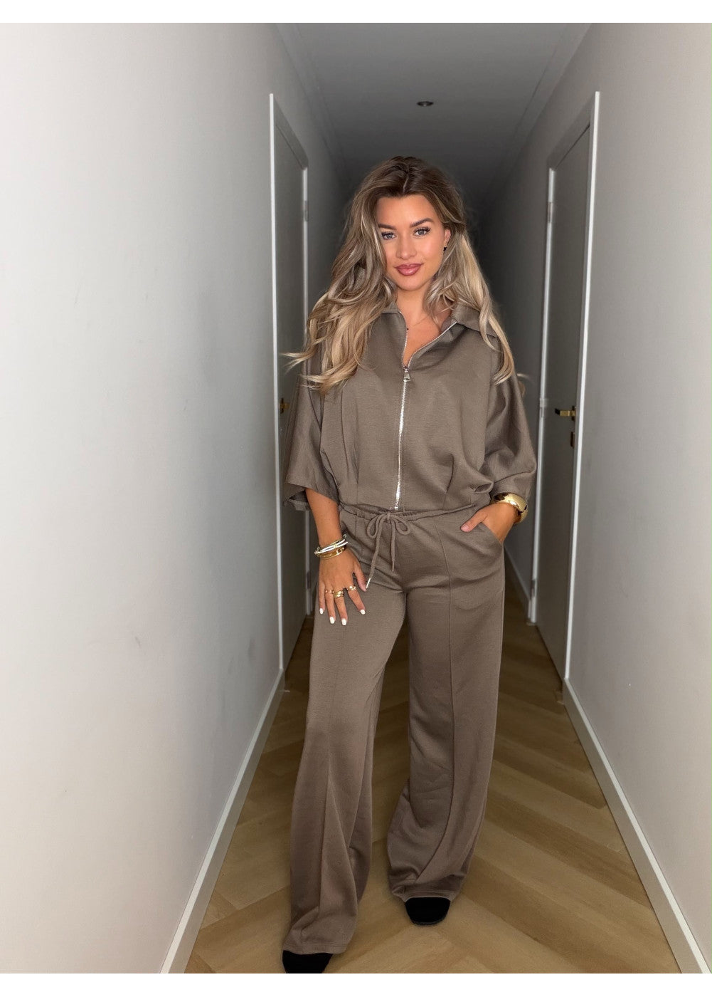 Downtown Girl 2-Piece Set Taupe 8697