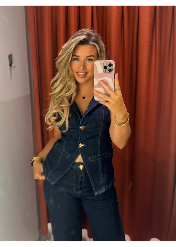 See What I Mean Denim Gilet 610