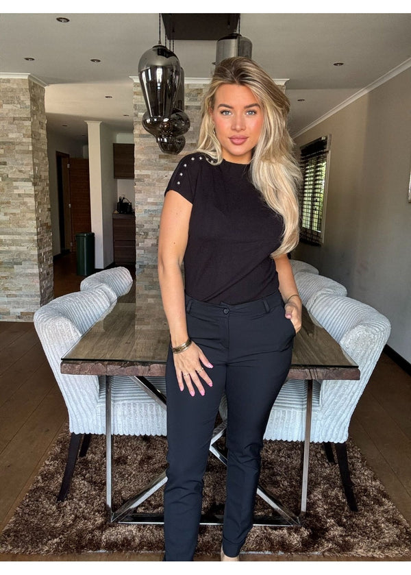 Italian Style Pants Black