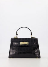 Dont' Sass Me Croco Bag Black