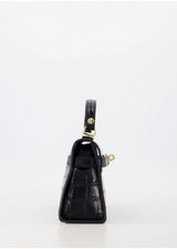 Dont' Sass Me Croco Bag Black