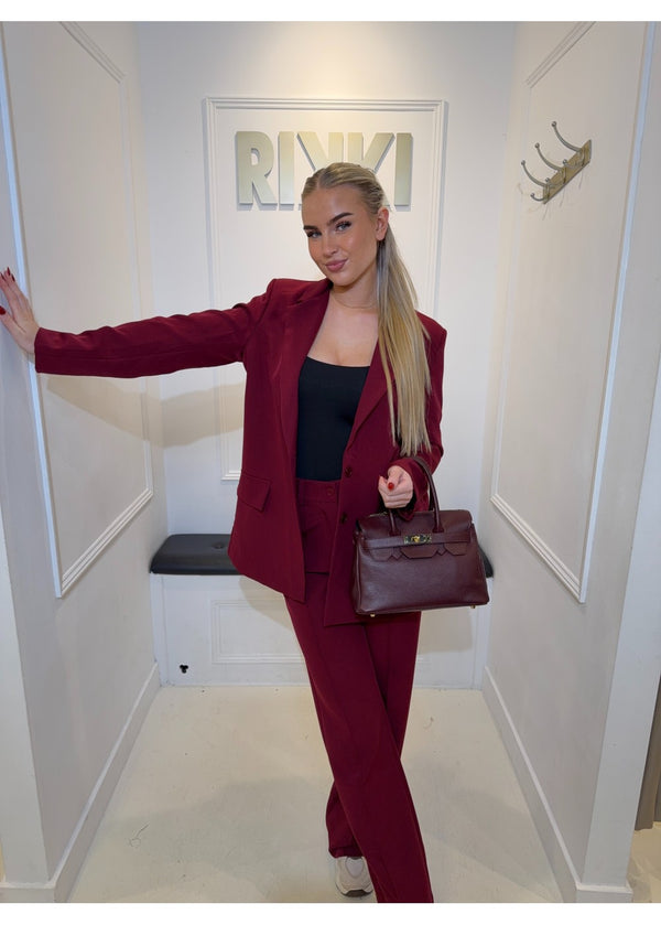 POPULAIR BABE BLAZER BURGUNDY