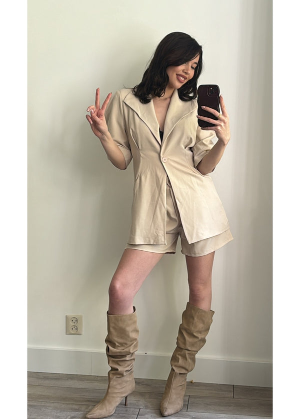 Look Up To You 2-Piece Set Beige 51036