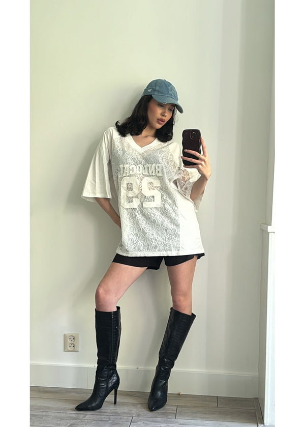 Almost There Lace Shirt Off-White 989