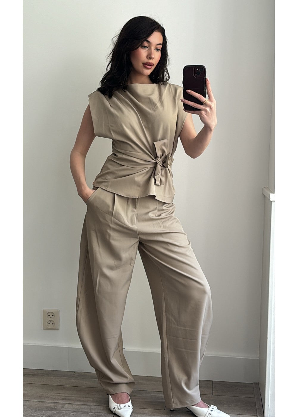 Ambika Britt Beige Top