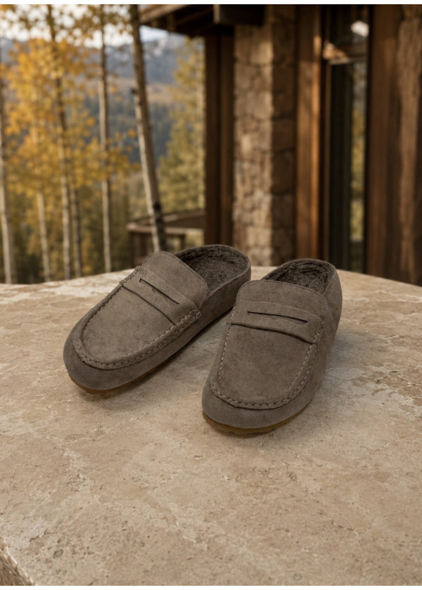 Soft Statement Faux Fur Loafer Taupe 371