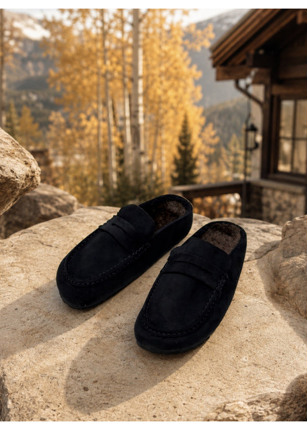 Soft Statement Faux Fur Loafer Black 371