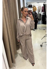 V-Neck Chique 2-Piece Set Taupe 61822/10008